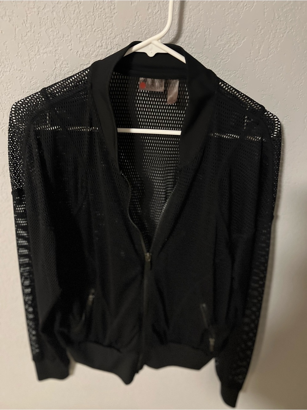 Zella Black  Mesh Zip-Up Jacket
